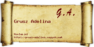 Grusz Adelina névjegykártya